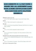 GCSE CHEMISTRY &lpar;9&ndash;1&rpar;&colon; PAST PAPER 1&colon;&NewLine;HIGHER TIER&period; ALL ASSESSMENT &&NewLine;MARK SCHEME CERTIFICATION SCRIPT&NewLine;2026 QUESTIONS WITH SOLUTIONS&NewLine;GRADED A&plus;