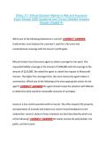 Ethics 311 Ethical Decision Making in Risk and Insurance &NewLine;Exam Newest 2026 Questions and Correct Detailed Answers &NewLine;Already Graded A&plus;