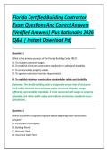 Florida Certified Building Contractor &NewLine;Exam Questions And Correct Answers &NewLine;&lpar;Verified Answers&rpar; Plus Rationales 2026 &NewLine;Q&A &vert; Instant Download Pdf