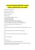 BU Dental Radiology Exam with Complete Solutions &vert; Updated 2026 New Edition &vert; Comprehensive Practice Exam Questions and Answer Guide
