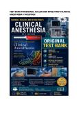 Ultimate Anesthesia Test Bank Bundle &vert; Clinical Anesthesia 9th Edition &plus; Stoelting's Pharmacology & Physiology in Anesthetic Practice 6th Edition &vert; 106 Chapters &vert; 1&comma;825 Questions &vert; CRNA & Board Review &vert; Updated 2026&sol;2027