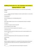 Building Construction Chapters 3 & 5 Questions and Answers 2026 &ndash; Updated Study Guide and Exam Preparation Material