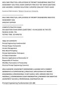 WGU D685 PRACTICAL APPLICATIONS OF PROMPT ENGINEERING OBJECTIVE&NewLine;ASSESSMENT &lpar;OA&rpar; FINAL EXAM COMPLETE PRACTICE TEST BANK QUESTIONS&NewLine;AND ANSWERS &vert; VERIFIED SOLUTIONS &vert; UPDATED 2026&sol;2027 STUDY GUIDE
