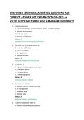 CUSTOMER SERVICE EXAMINATION QUESTIONS AND &NewLine;CORRECT ANSWER WIT EXPLANATION GRADED A&plus; &NewLine;STUDY GUIDE