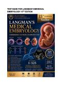 Full Test Bank for Langman's Medical Embryology 15th Edition by T&period;W&period; Sadler &vert; Complete Chapters 1&ndash;21 &vert; 525 NCLEX&comma; USMLE & Medical School Exam Questions with Rationales &vert; Updated 2026&sol;2027