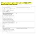 US Army - Records Management Training Course  UPDATED ACTUAL &NewLine;QUESTIONS AND CORRECT ANSWERS 