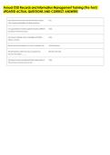 Annual OSD Records and Information Management Training &lpar;Pre-Test&rpar;  &NewLine;UPDATED ACTUAL QUESTIONS AND CORRECT ANSWERS 