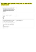 ALF Core Exam Prep &lpar;mock Exam 2&rpar;  UPDATED ACTUAL QUESTIONS AND &NewLine;CORRECT ANSWERS 