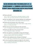 GCSE DESIGN AND TECHNOLOGY &lpar;9&ndash;1&rpar;&colon;&NewLine;COMPONENT 1&colon; TIMBERS CERTIFICATION&NewLine;SCRIPT 2026 QUESTIONS WITH SOLUTIONS&NewLine;GRADED A&plus;
