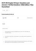 HLTH 310 Chapter 10 Exam &vert; Questions and&NewLine;Answers &vert; Verified Solutions &vert; 2026 Edition &vert; Pass&NewLine;Guaranteed