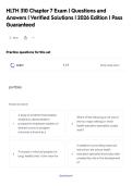 HLTH 310 Chapter 7 Exam &vert; Questions and&NewLine;Answers &vert; Verified Solutions &vert; 2026 Edition &vert; Pass&NewLine;Guaranteed