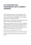 ATI CAPSTONE POST &NewLine;ASSESSMENTS WITH CORRECT &NewLine;ANSWERS
