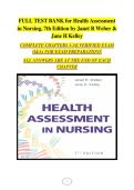 Health Assessment in Nursing 7th Edition &vert; NURS Health Assessment Test Bank&colon; Practice Questions&comma; Answer Key & Clinical Skills Review