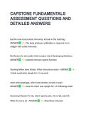 CAPSTONE FUNDAMENTALS &NewLine;ASSESSMENT QUESTIONS AND &NewLine;DETAILED ANSWERS 