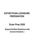 Esthetician Licensing Exam Prep 2026 &vert; Complete State Board Study Guide &vert; Esthetics Certification Questions & Answers