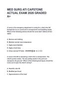 MED SURG ATI CAPSTONE &NewLine;ACTUAL EXAM 2026 GRADED &NewLine;A&plus; 