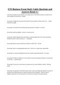 ETS Business Exam Study Guide Questions and Answers Rated A&plus;&NewLine;