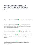 ACS BIOCHEMISTRY EXAM &NewLine;ACTUAL EXAM 2026 GRADED &NewLine;A&plus; 