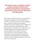 NEW MEXICO &lpar;MS-3&rpar; CESSPOOLS&comma; SEPTIC &NewLine;TANKS & SEWERS EXAMINATION &NewLine;COMPLETE QUESTIONS AND DETAILED &NewLine;SOLUTIONS LATEST UPDATE THIS YEAR &NewLine;JUST RELEASED