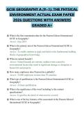 GCSE GEOGRAPHY A &lpar;9&ndash;1&rpar;&colon; THE PHYSICAL&NewLine;ENVIRONMENT ACTUAL EXAM PAPER&NewLine;2026 QUESTIONS WITH ANSWERS&NewLine;GRADED A&plus;