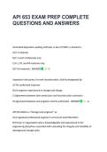 API 653 EXAM PREP COMPLETE &NewLine;QUESTIONS AND ANSWERS