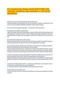 ATI Fundamentals Retake EXAM QUESTIONS AND VERIFIED ANSWERS 2026 &lpar;GRADED A&plus;&rpar; DETAILED ANSWERS&excl;&excl;