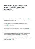 API 570 PRACTICE TEST 2026 &NewLine;WITH CORRECT VERIFIED &NewLine;ANSWERS 