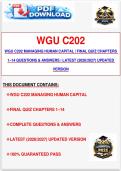 WGU C202 MANAGING HUMAN CAPITAL &vert; FINAL QUIZ CHAPTERS 1&ndash;14 QUESTIONS & ANSWERS &vert; LATEST &lpar;2026&sol;2027&rpar; UPDATED VERSION