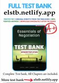 Test Bank For Essentials of Negotiation 4th Canadian Edition By Roy J&period; Lewicki&comma; Kevin Tasa&comma; Bruce Ba isbn-978-1260065879 All Chapters Latest Verified Edition
