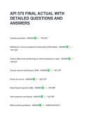 API 570 FINAL ACTUAL WITH &NewLine;DETAILED QUESTIONS AND &NewLine;ANSWERS 