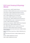 VTCT Level 3 Anatomy & Physiology&NewLine;&lpar;Beauty&rpar; Questions And Answers Rated A&plus; New Update Assured Satisfaction