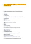 ATI TEAS NURSING ENTRANCE EXAM QUESTIONS WITH ANSWERS