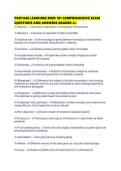 PORTAGE LEARNING BIOD 101 COMPREHENSIVE EXAM QUESTIONS AND ANSWERS GRADED A&period;pdf
