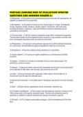 PORTAGE LEARNING BIOD 101 EVALUATION UPDATED QUESTIONS AND ANSWERS GRADED