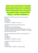 ABSA 4TH CLASS PART A REVIEW &NewLine;EXAM QUESTIONS WITH CORRECT &NewLine;SOLUTIONS&vert;&vert;UPDATED 2026&sol;2027 &NewLine;SYLLABUS&vert;&vert;100&percnt; GUARANTEED &NewLine;PASS&vert;&vert;<<LATEST VERSION>> 