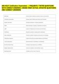 ABO-NCLE Certification Examination &vert; FREQUENTLY TESTED QUESTIONS &NewLine;WITH CORRECT ANSWERS &vert; BRAND NEW&excl; ACTUAL UPDATED QUESTIONS &NewLine;AND CORRECT ANSWERS 