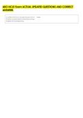 ABO NCLE Exam ACTUAL UPDATED QUESTIONS AND CORRECT &NewLine;ANSWERS 