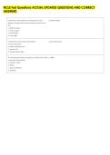 NCLE Test Questions ACTUAL UPDATED QUESTIONS AND CORRECT &NewLine;ANSWERS 