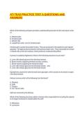 ATI TEAS PRACTICE TEST A QUESTIONS AND ANSWERS