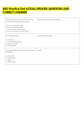 ABO Practice Test ACTUAL UPDATED QUESTIONS AND &NewLine;CORRECT ANSWERS