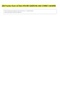 ABO Practice Exam ACTUAL UPDATED QUESTIONS AND CORRECT ANSWERS