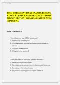 TTEC ASSESSMENT FINAL EXAM QUESTIONS&NewLine;& 100&percnt; CORRECT ANSWERS &vert; NEW UPDATE&NewLine;2026&sol;2027 EDITION &vert; 100&percnt; GUARANTEED PASS &vert;&NewLine;GRADED A&plus;&period;&NewLine;