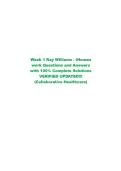 Week 1 Ray Williams - iHuman work Questions and Answers with 100 Complete Solutions VERIFIED UPDATED&excl;&excl;&excl; &lpar;Collaborative Healthcare&rpar; 