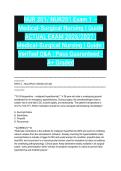 NUR 201&sol; NUR201 Exam 1 &ndash; Medical-Surgical Nursing I Guide ACTUAL EXAM 2026&sol;2027 &vert; Medical-Surgical Nursing I Guide &vert; Verified Q&A &vert; Pass Guaranteed - A&plus; Graded&NewLine;&NewLine;
