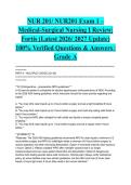 NUR 201&sol; NUR201 Exam 1 &ndash; Medical-Surgical Nursing I Review&vert; Fortis &lpar;Latest 2026&sol; 2027 Update&rpar; 100&percnt; Verified Questions & Answers &vert; Grade A