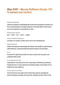Wgu D487 - Secure Software Design 100 &percnt; correct and verified
