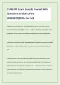 CUSECO Exam Sample Newest With &NewLine;Questions And Answers &NewLine;2026&sol;2027&vert;100&percnt; Correct