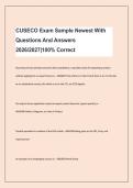 CUSECO Exam Sample Newest With &NewLine;Questions And Answers &NewLine;2026&sol;2027&vert;100&percnt; Correct
