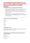 NYC DCAS Electrician Exam Questions and Answers 2026 &vert; Complete 200 Question Test Bank Study Guide PDF with Verified Solutions
