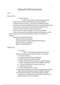 Maternal-Child Nursing Notes